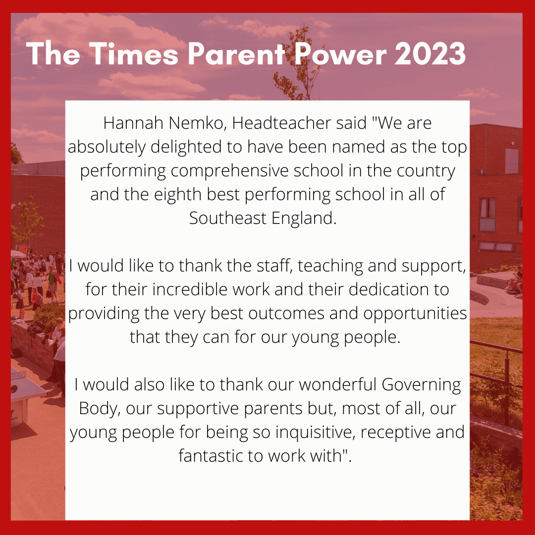 The Times Parent Power 2023 Dame Alice Owen's School
